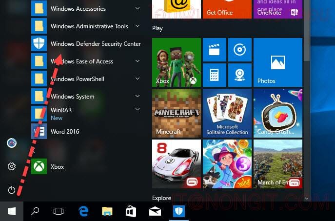 สแกนไวรัสบน Windows 10 มีให้มาพร้อมใช้งาน - NONGIT.COM