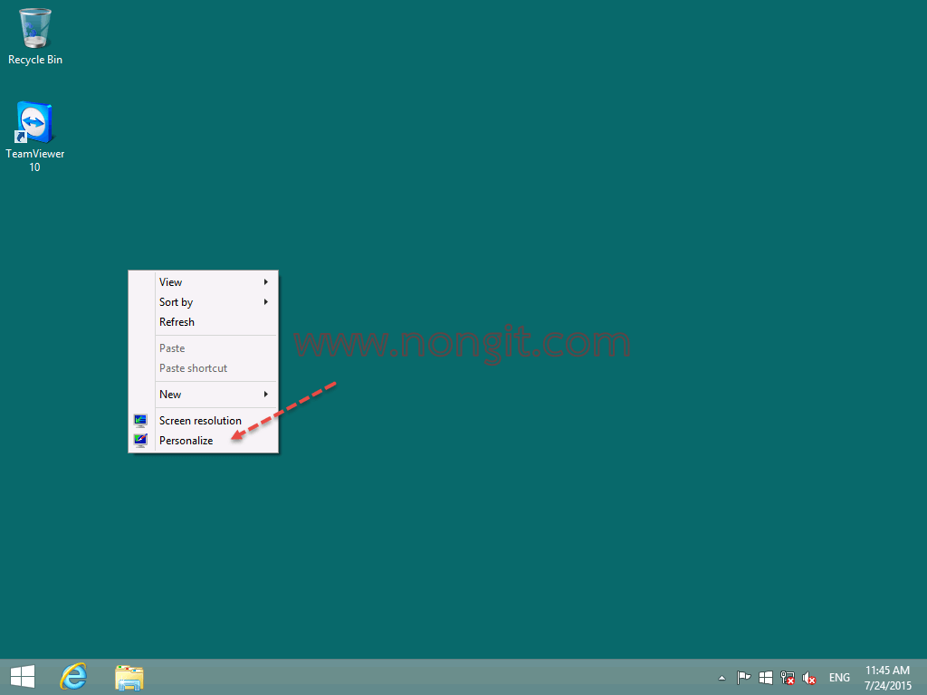 desktop icons windows 8