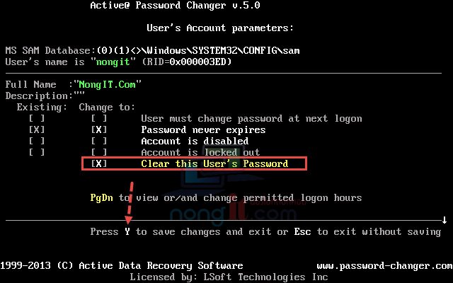 Active password Changer