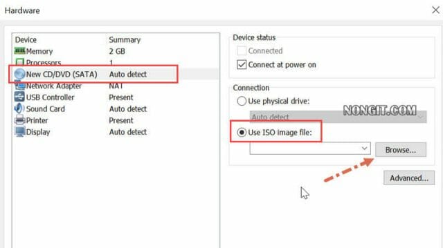 Use ISO image file