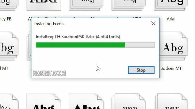 Install font TH Sarabun psk