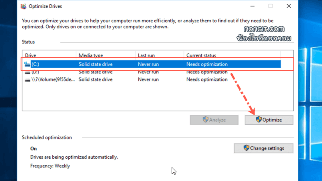 Defragment and Optimize Drives