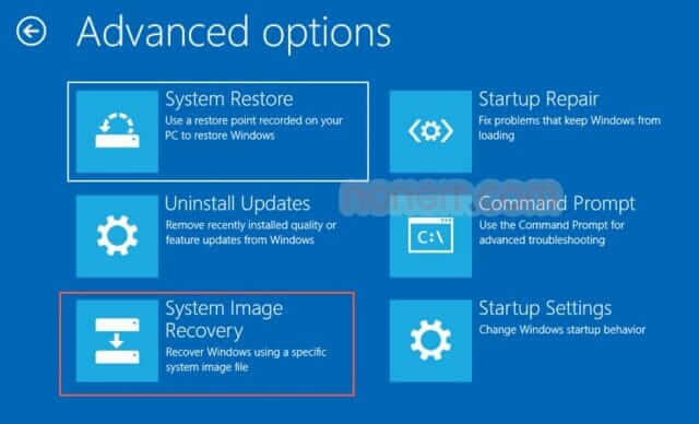 System Image recovery