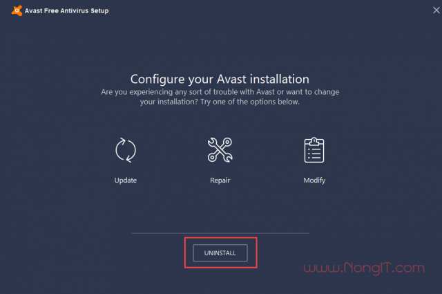 การลบ Uninstall Avast Free Antivirus