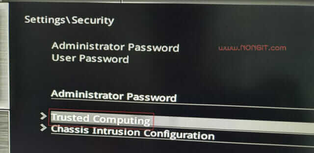 ตั้งค่า Trusted Computing msi z390