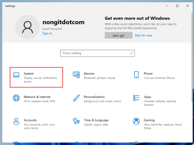 settings windows 11