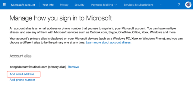 Manage how you sign in to Microsoft