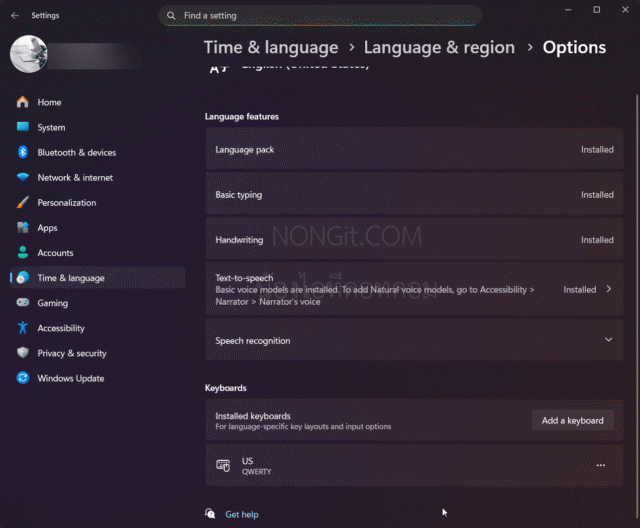 การเพิ่ม US Keyboard Layout เพื่อแก้ปัญหาไม่มีปุ่มตัวหนอนให้เลือก