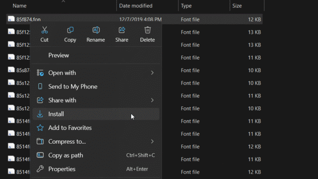 ขั้นตอนการติดตั้งฟอนต์บน Windows 11 ด้วยวิธีคลิกขวา