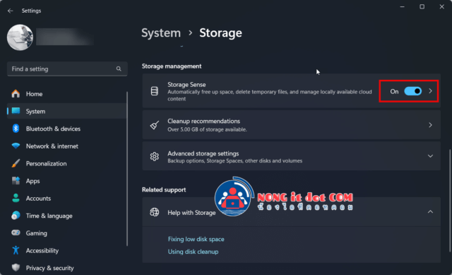 ลบไฟล์ขยะใน Windows 11 อัตโนมัติ