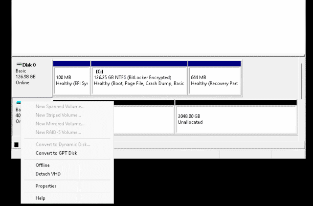 ฮาร์ดดิส 4TB แสดงพื้นที่ Unallocated ใน Disk Management
