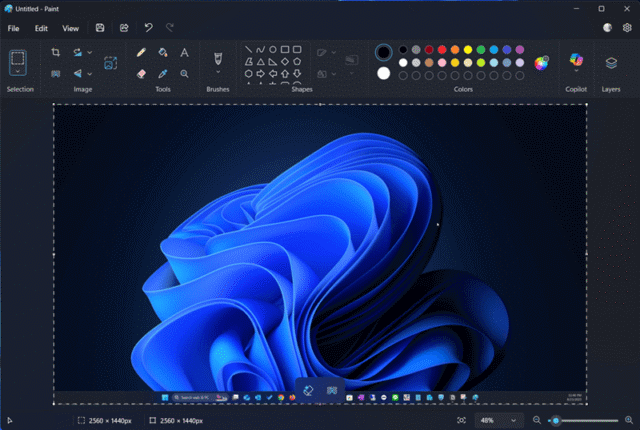 การวางภาพแคปหน้าจอลงในโปรแกรม Microsoft Paint เพื่อบันทึกไฟล์