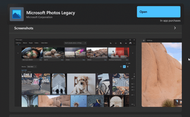 การใช้งานโปรแกรมทำรูปขายของ Microsoft Photos Legacy บน Windows 11