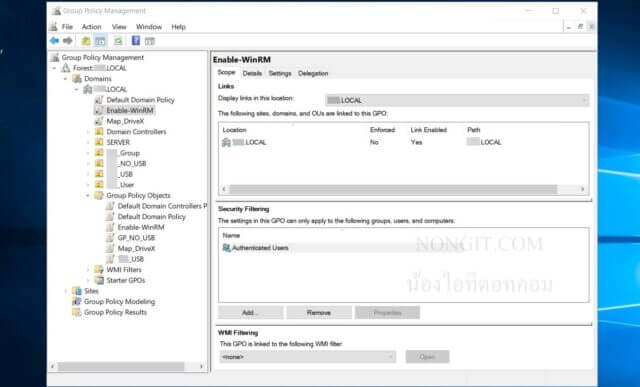 แผนภาพการทำงานของ Group Policy (GPO) ในระบบ Active Directory