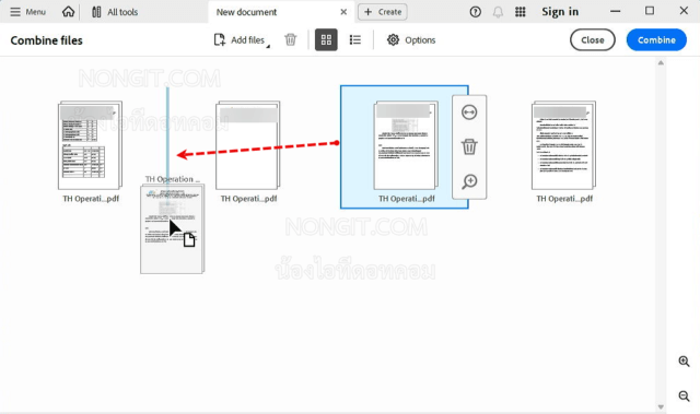 วิธีจัดเรียงลำดับไฟล์ก่อนทำการรวมไฟล์ PDF ให้เป็นไฟล์เดียว