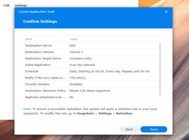 การตรวจสอบสถานะของ Synology Replication Task เพื่อให้แน่ใจว่าการสำรองข้อมูลทำงานปกติ