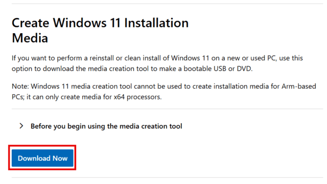 ดาวน์โหลดเครื่องมือ Media Creation Tool สำหรับ Windows 11